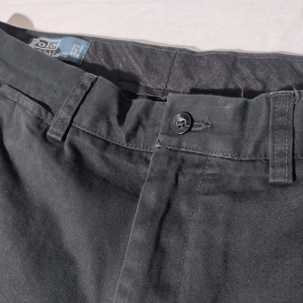 Polo Ralph Lauren Preston Pant 33x32 (32x30 Actual) Black Ctn Straight Trouser